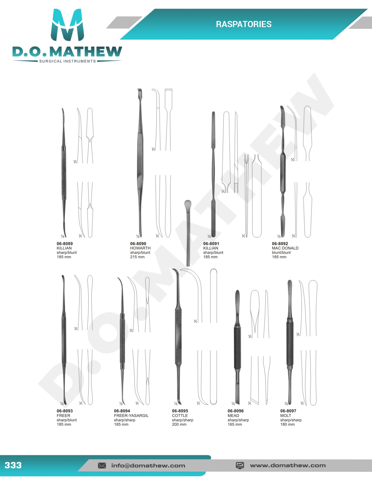 Amputation, Elevators, Saws, Raspatories, Bone Livers, Bone Files & Curettes